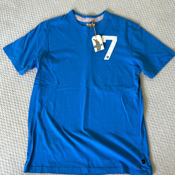 Relwen T-shirt - Men’s Small - blue with felted number 7 - Picture 1 of 7
